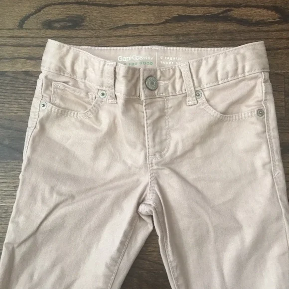 EUC Gap Kids Rose‎ Gold Jeans Sz 6 - Picture 2 of 6